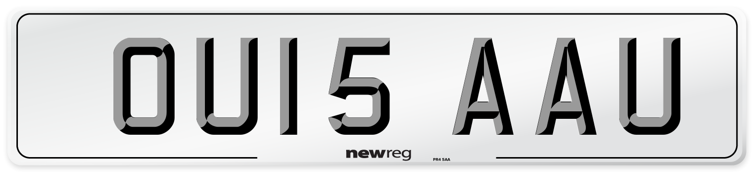 OU15 AAU Number Plate from New Reg